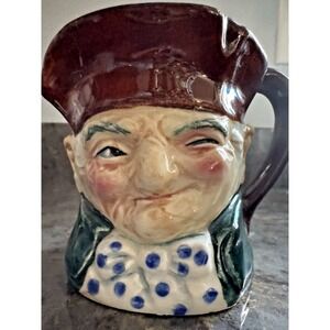 Vintage Toby Jug Mini Character Face Pitcher Winking Man Hand Painted Japan 3 In